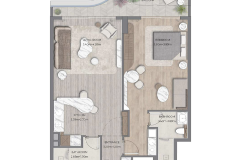 Купить квартиру в Дубай, ОАЭ 1 спальня, 80м2, № 690099 - фото 4