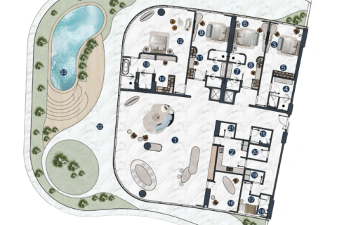 Apartman u Al Marjan Island, Ras Al Khaimah, UAE 1 spavaća soba, 68 m2 Br. 690098 - fotografija 9