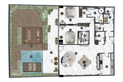 Apartman u Al Marjan Island, Ras Al Khaimah, UAE 1 spavaća soba, 68 m2 Br. 690098 - fotografija 8