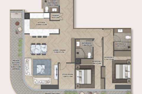 Apartment in Al Furjan, Dubai, UAE 2 bedrooms, 139 sq.m. № 690101 - photo 4