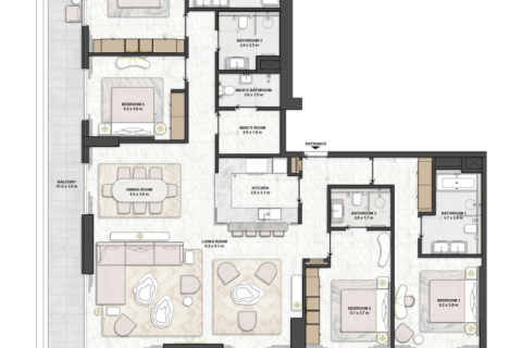 Dzīvoklis Maritime City, Dubaijā, AAE 1 istaba, 71 m2 Nr. 690096 - attēls 9