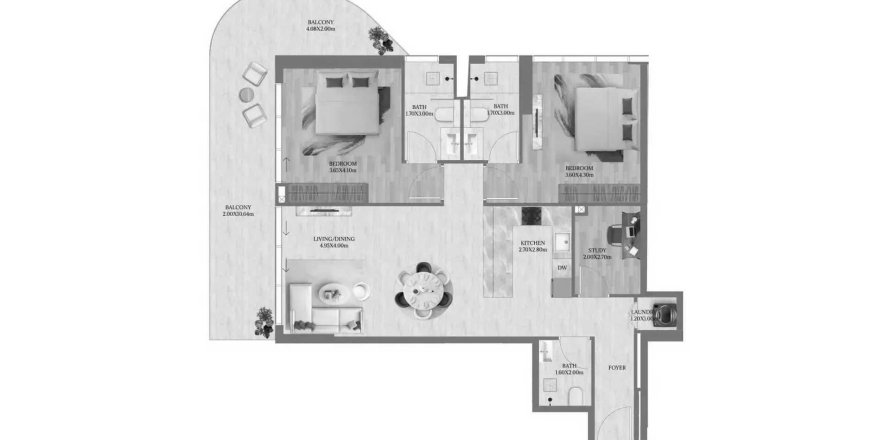 Wohnung in Dubai, VAE: 2 Schlafzimmer, 133.5 m2 Nr. 709411