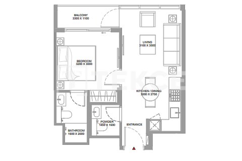 Lägenhet till försäljning i Umm Al Quwain, UAE 1 sovrum, 46 kvm Nr. 661926 - fotografi 8
