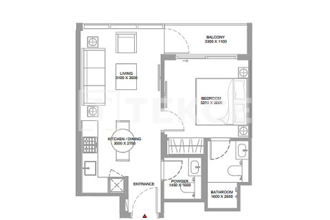 Lägenhet till försäljning i Umm Al Quwain, UAE 1 sovrum, 46 kvm Nr. 661926 - fotografi 9