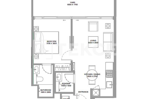 Lägenhet till försäljning i Umm Al Quwain, UAE 1 sovrum, 46 kvm Nr. 661926 - fotografi 12