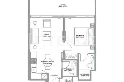 Lägenhet till försäljning i Umm Al Quwain, UAE 1 sovrum, 46 kvm Nr. 661926 - fotografi 13