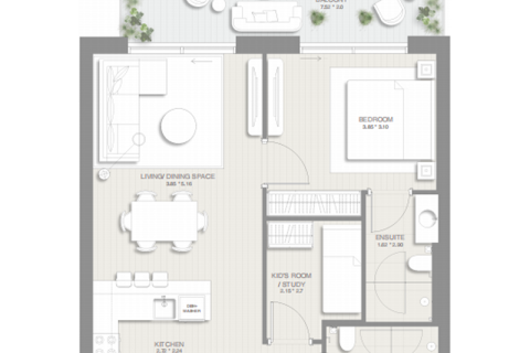 Купить квартиру в Jumeirah Village Triangle, Дубай, ОАЭ 1 комната, 39м2, № 732616 - фото 5