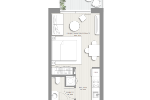 Купить квартиру в Jumeirah Village Triangle, Дубай, ОАЭ 1 комната, 39м2, № 732616 - фото 3