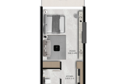 Apartmán v Dubai Studio City, SAE 1 izba, 39 m2 č. 732620 - Fotografia 8