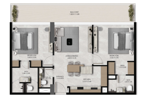 Apartmán v Dubai Studio City, SAE 1 izba, 39 m2 č. 732620 - Fotografia 10