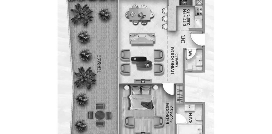 Wohnung in Jumeirah Village Circle, Dubai, VAE: 1 Schlafzimmer, 115.92 m2 Nr. 707450