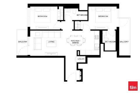 Byt v Dubai, SAE 2 ložnice, 87.9 m² Č.: 635666 - fotografie 12