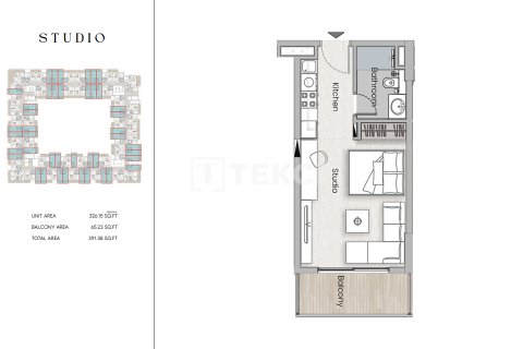 Apartman u Arjan, Dubai, UAE 1 soba, 37 m2 Br. 730857 - fotografija 20