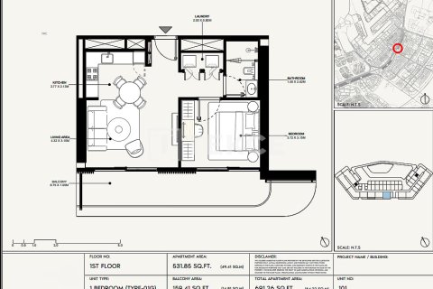 Apartament na sprzedaż w Jebel Ali, Dubai, ZEA 1 sypialnia, 69 mkw., nr 730860 - zdjęcie 21