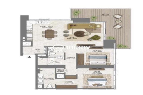 Lägenhet till försäljning i Zabeel, Dubai, UAE 2 sovrum, 132.29 kvm Nr. 739165 - fotografi 13