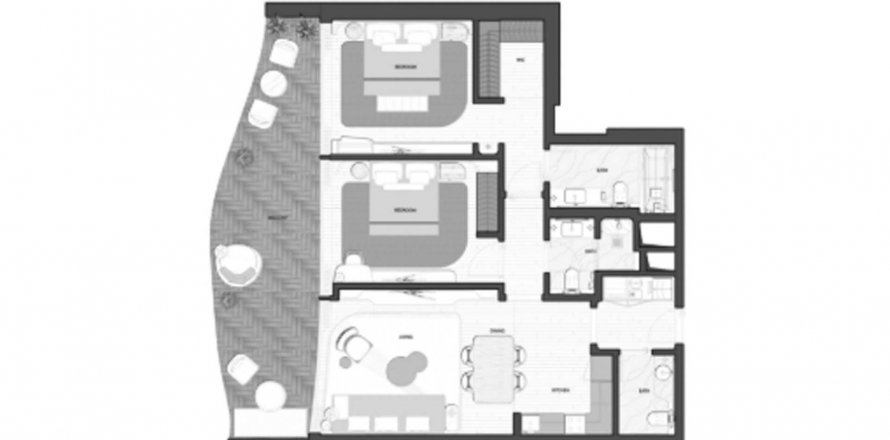 Byt v Oystra v Al Marjan Island, Ras Al Khaimah, SAE 2 ložnice, 115.96 m² Č.: 613076