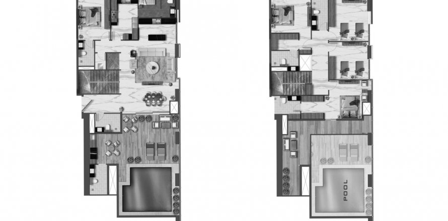 Penthouse in AETERNITAS BY LONDON GATE in Dubai Marina, UAE 5 bedrooms, 376.08 sq.m. № 533502