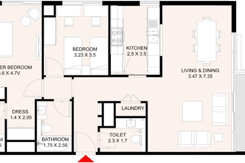 Apartman u Aljada, Sharjah, UAE 2 spavaćih soba, 109 m2 Br. 728542 - fotografija 8