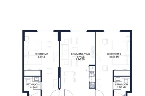 Apartament na sprzedaż w Aljada, Sharjah, ZEA 1 sypialnia, 29 mkw., nr 728537 - zdjęcie 6