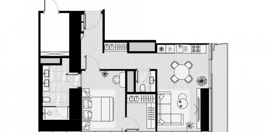 Apartament në ICONIC TOWER në Al Sufouh, Dubai, Emiratet e Bashkuara Arabe 1 dhomë gjumi, 80.95 m2. № 403330