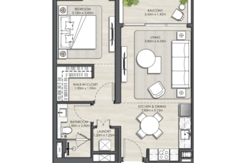 Lakás itt: Dubai Hills Estate, EAE, 3 hálószoba, 65 m², azonosító: 689801 - fénykép 6