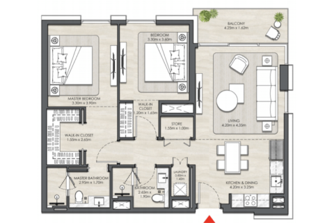 Lakás itt: Dubai Hills Estate, EAE, 3 hálószoba, 65 m², azonosító: 689801 - fénykép 8