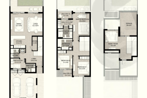 Dubai, BAE’de satılık townhouse 3 yatak odası No 689798 - fotoğraf 9