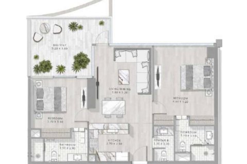 Apartemen di Business Bay, Dubai, UEA 69 m2 nomor 689800 - foto 8