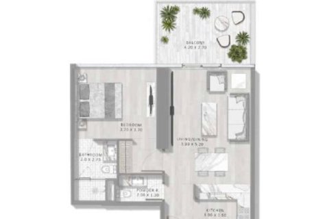 Apartemen di Business Bay, Dubai, UEA 69 m2 nomor 689800 - foto 7