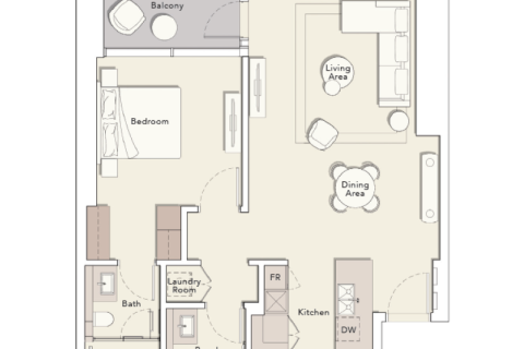 Apartment in Business Bay, Dubai, UAE 1 room, 46 sq.m. № 690236 - photo 8