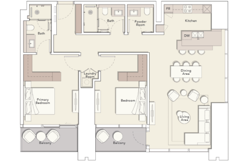 Apartment in Business Bay, Dubai, UAE 1 room, 46 sq.m. № 690236 - photo 9