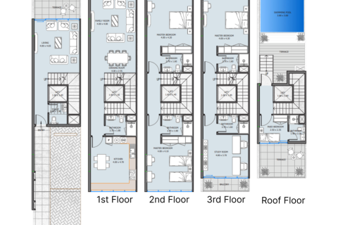 Kuća u nizu u Khalifa City, Abu Dhabi, UAE 3 spavaćih soba, 381 m2 Br. 690237 - fotografija 7