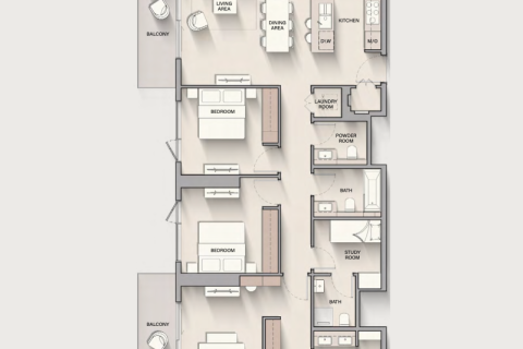 Apartment til salg i Dubai Silicon Oasis, Dubai, UAE 1 værelse, 39 kvm № 690234 - foto 7