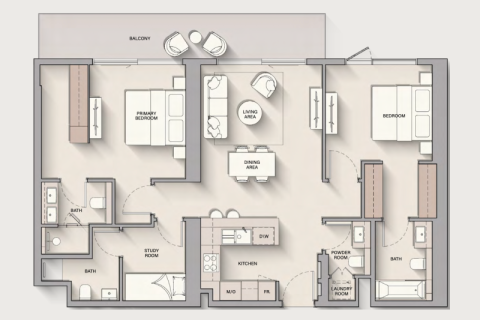 Apartment til salg i Dubai Silicon Oasis, Dubai, UAE 1 værelse, 39 kvm № 690234 - foto 6
