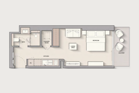 Apartment til salg i Dubai Silicon Oasis, Dubai, UAE 1 værelse, 39 kvm № 690234 - foto 3