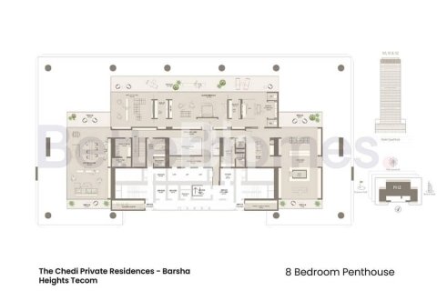 Penthouse di Barsha Heights (Tecom), Dubai, UEA 8 kamar tidur, 3089 m2 nomor 643492 - foto 22