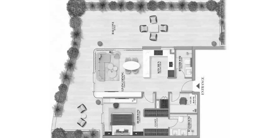 Apartment i Meydan, Dubai, UAE 1 soveværelse, 147.75 kvm № 720727
