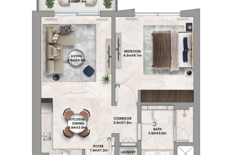 Lakás itt: Dubai Hills Estate, EAE, 1 hálószoba, 70 m², azonosító: 689766 - fénykép 4