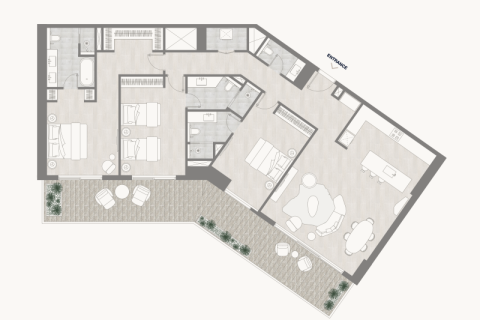 Al Jaddaf, Dubai, संयुक्त अरब अमीरात में अपार्टमेंट, 1 बेडरूम, 74 वर्ग मीटर, संख्या 689767 - फ़ोटो 6