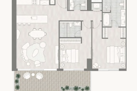 Al Jaddaf, Dubai, संयुक्त अरब अमीरात में अपार्टमेंट, 1 बेडरूम, 74 वर्ग मीटर, संख्या 689767 - फ़ोटो 5