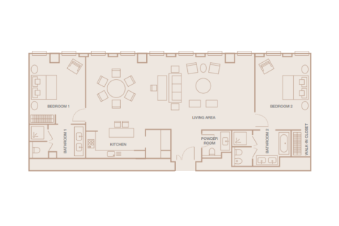 Apartment sa Al Maryah Island, Abu Dhabi, UAE 1 silid-tulugan, 59 sq.m. № 689769 - larawan 6