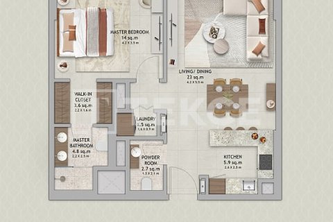 Byt v Dubai, SAE 1 ložnice, 74 m² Č.: 719016 - fotografie 17
