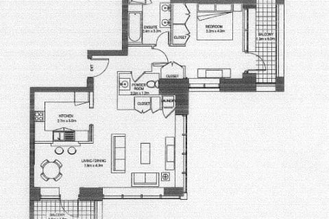 דירה להשכרה ב Downtown Dubai (Downtown Burj Dubai), Dubai, איחוד האמירויות  1 חדר שינה, 103 מ"ר, מספר 697588 - תמונה 1