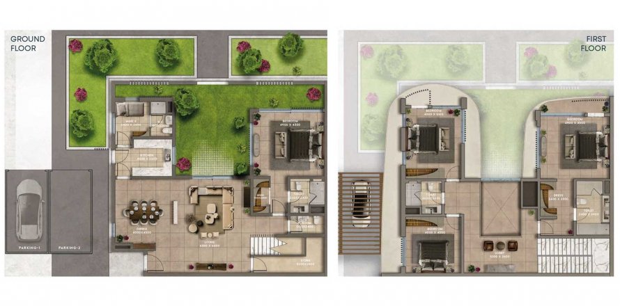 Floor plan «4 BR», 4 bedrooms, in MURJAN AL SAADIYAT