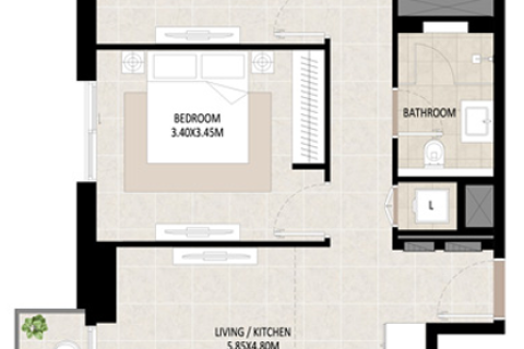Apartment til salg i Town Square, Dubai, UAE 1 soveværelse, 59 kvm № 728480 - foto 9