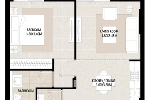 Apartment til salg i Town Square, Dubai, UAE 1 soveværelse, 59 kvm № 728480 - foto 8