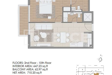 Leilighet til salgs i Jumeirah Village Circle, Dubai, Emiratene 1 soverom, 65 kvm Nr. 701732 - Foto 21