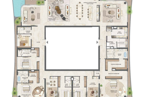 Apartman u Downtown Dubai (Downtown Burj Dubai), UAE 3 spavaćih soba, 384 m2 Br. 689952 - fotografija 9