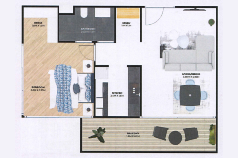 דירה למכירה ב Dubai, איחוד האמירויות  1 חדר שינה, 79 מ"ר, מספר 689956 - תמונה 8