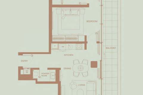 Apartamento para venda em Dubai, EAU 1 quarto, 40 m2 № 689958 - foto 6